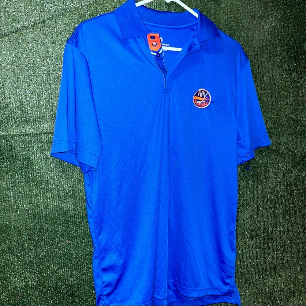 New York Islanders Blue Collared Shirt S Level Wear tag NHL NYC Hockey